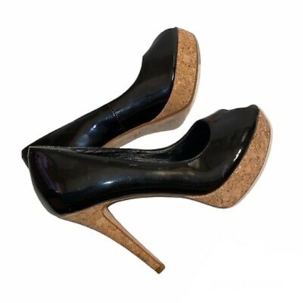 Cole Haan Mariela Patent Leather and Cork Pumps. Size 9